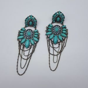 Turquoise chandelier earrings